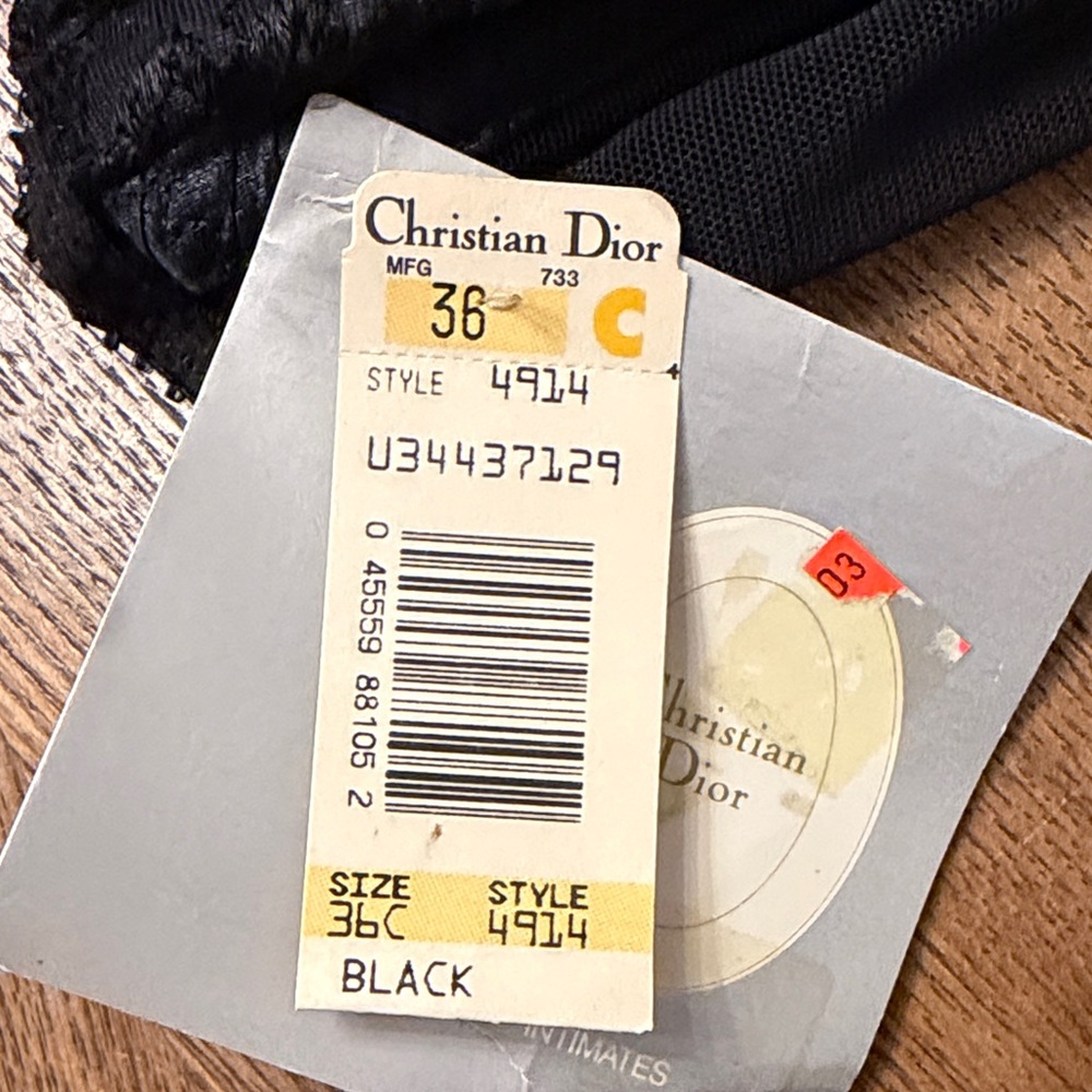 Dior Black Ribbed Intimates - Picture 5 of 5